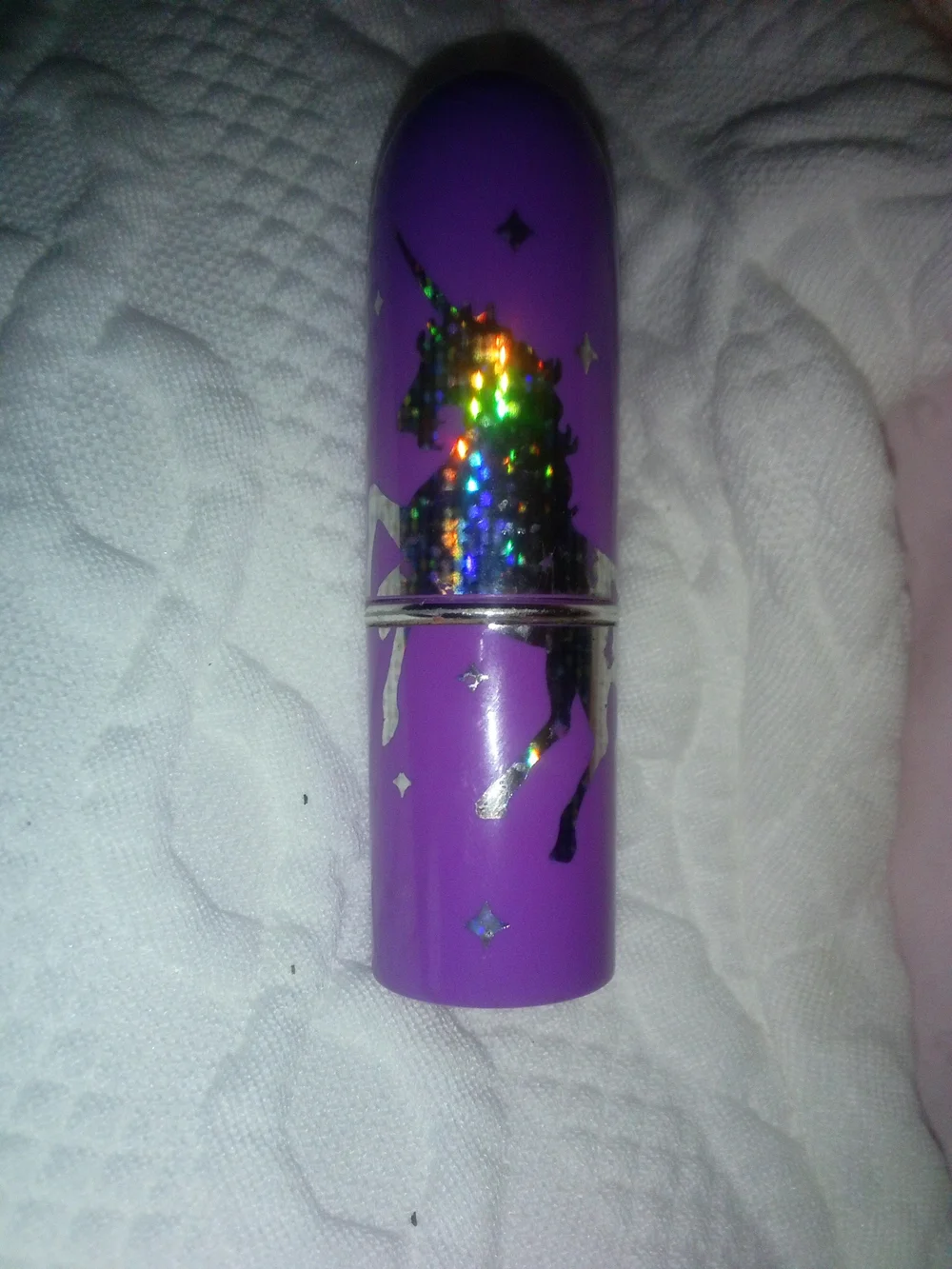 Lime Crime Hot Pink Lipstick in Purple Starry Tube